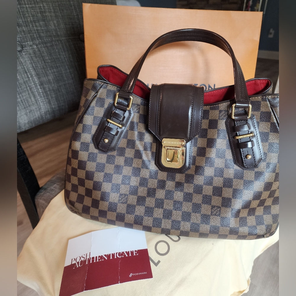 Authentic Louis Vuitton Damier Ebene Griet Handbag Or Shoulder Bag